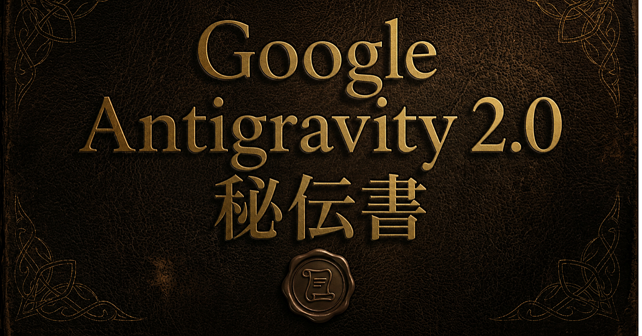 Google Antigravity 2.0 秘伝書 
