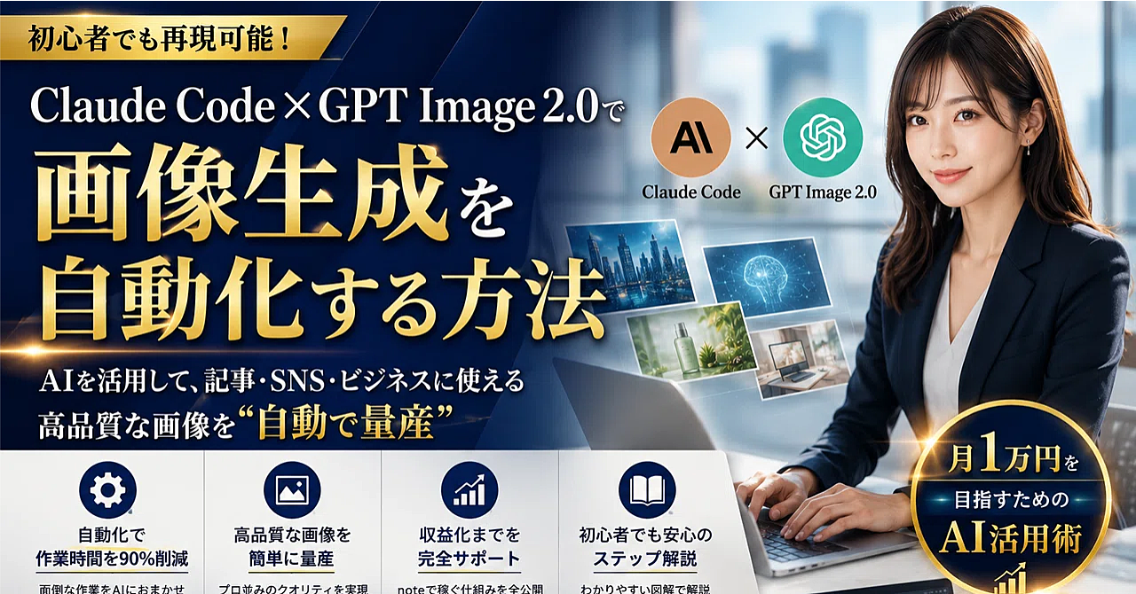 Claude Code×GPT Image 2で画像生成を自動化する方法のアイキャッチ画像