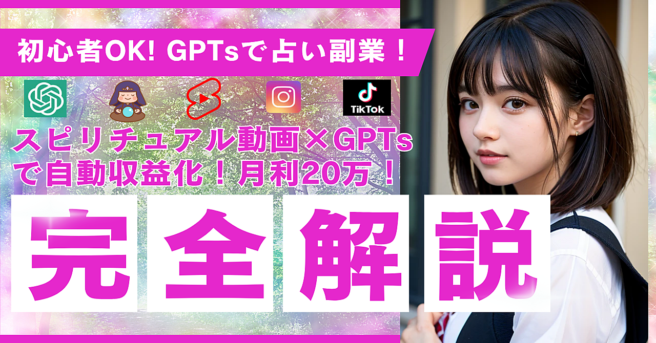 【超初心者向け】スピリチュアル動画×GPTsで自動収益化する副業術