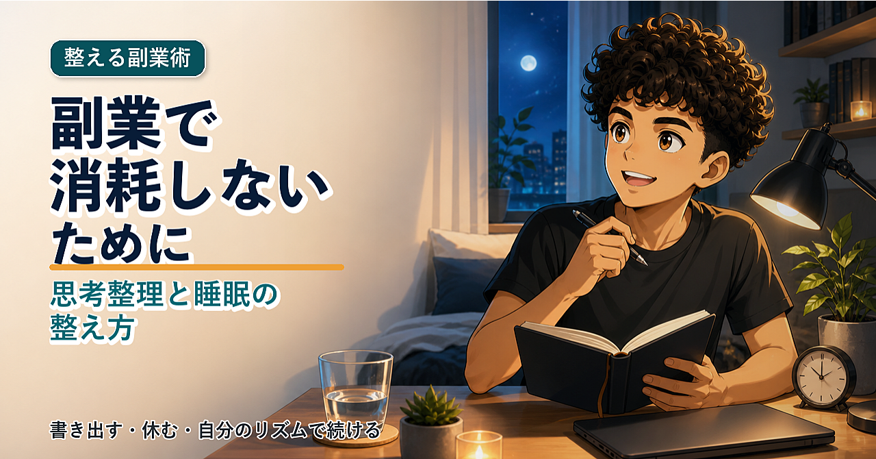 副業で消耗しないために僕がやっている思考整理と睡眠の整え方