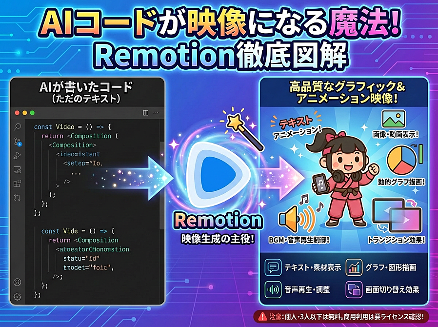 AI動画編集の教科書〜テキストアニメーションもモーショングラフィック