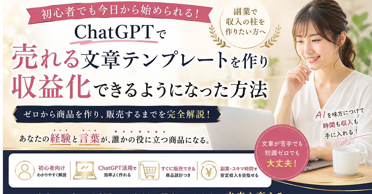 ChatGPTで「売れる文章テンプレート」を作り、収益化できるようになった方法


