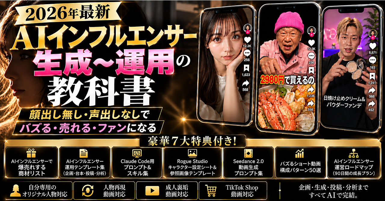 AIインフルエンサーの教科書のアイキャッチ画像