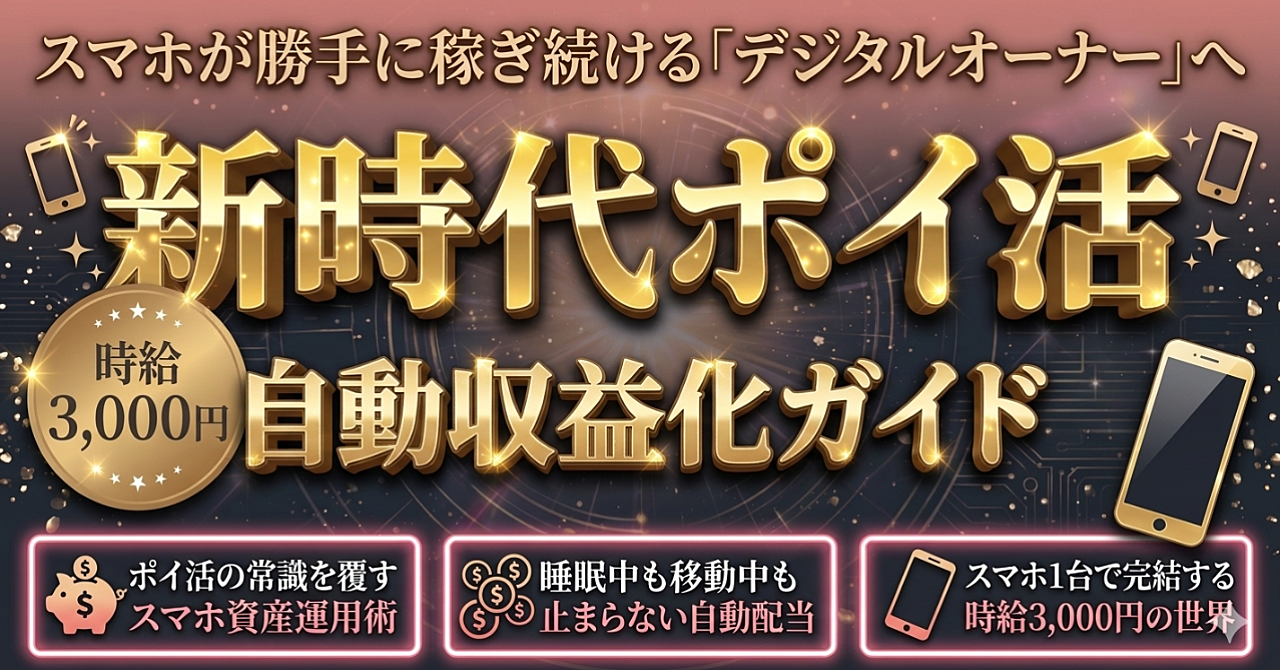 時給3,000円｜スマホ1台で完結【新時代ポイ活】