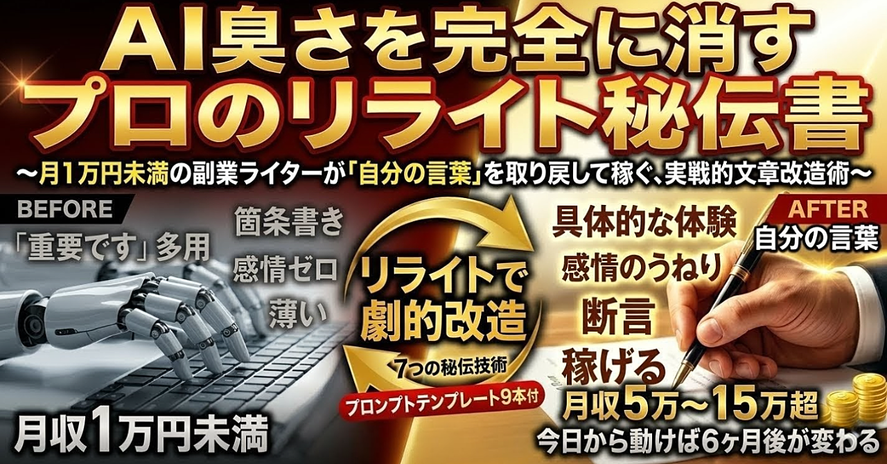AI臭い文章を“売れる文章”に書き直す7つの技術【完全版】