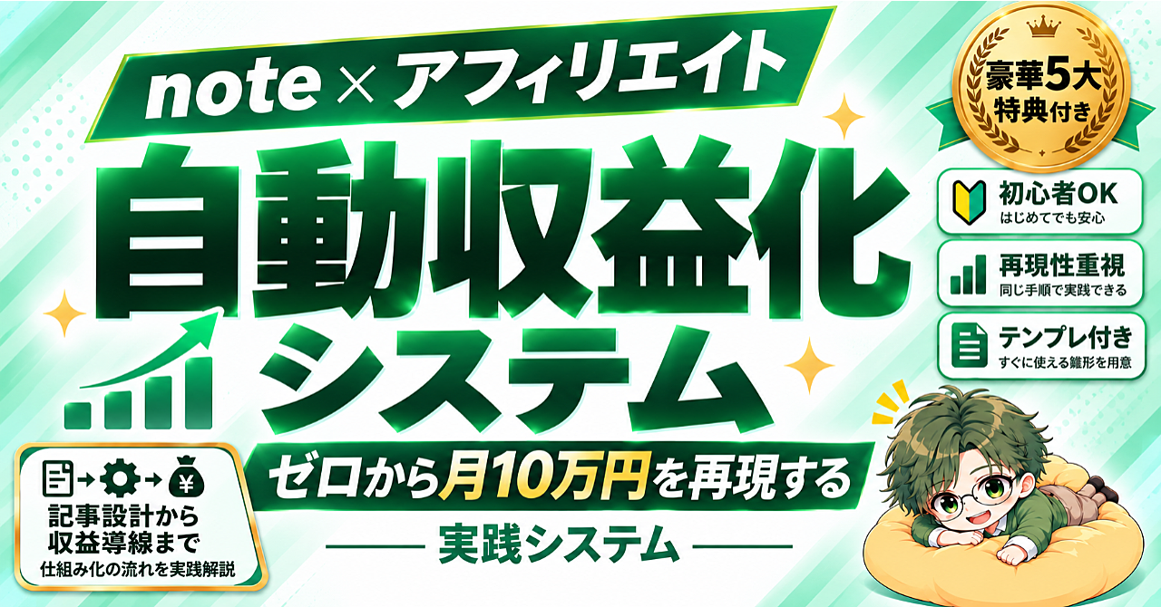 【35大特典付】コバユウさんのBrain「note×アフィリエイトで自動収益化を～ゼロから月10万円を再現する実践システム～」評判口コミ感想レビュー
