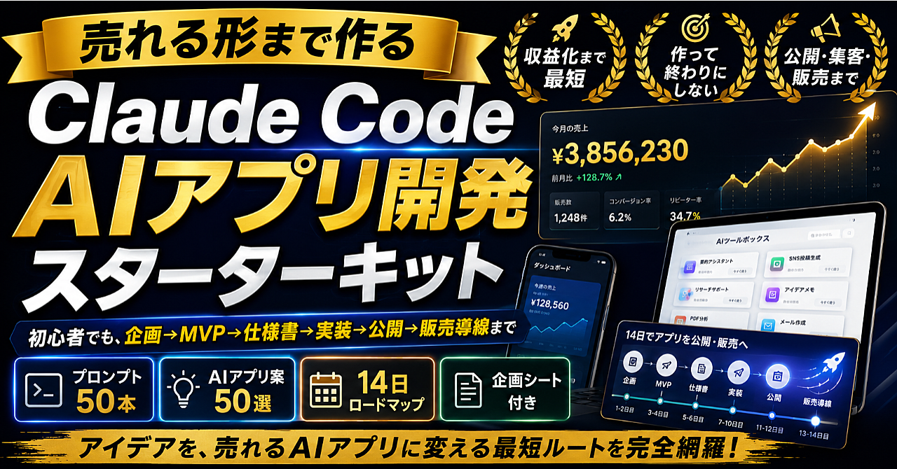 Claude Code AIアプリ開発スターターキット