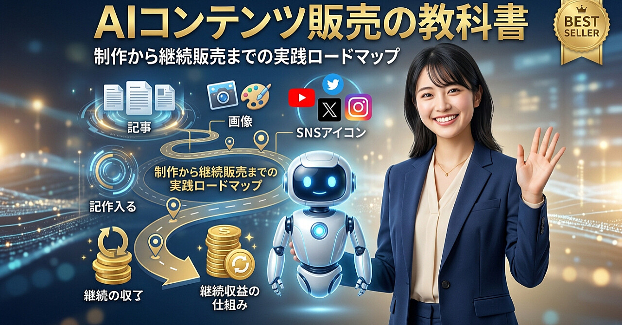 AIコンテンツ販売の教科書｜作品づくりから継続販売までの実践ロードマップ