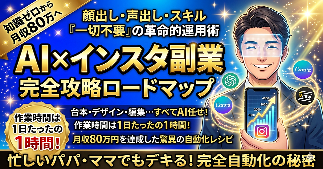 AI×インスタ副業：顔出し不要・時短で月収を最大化する究極ガイド