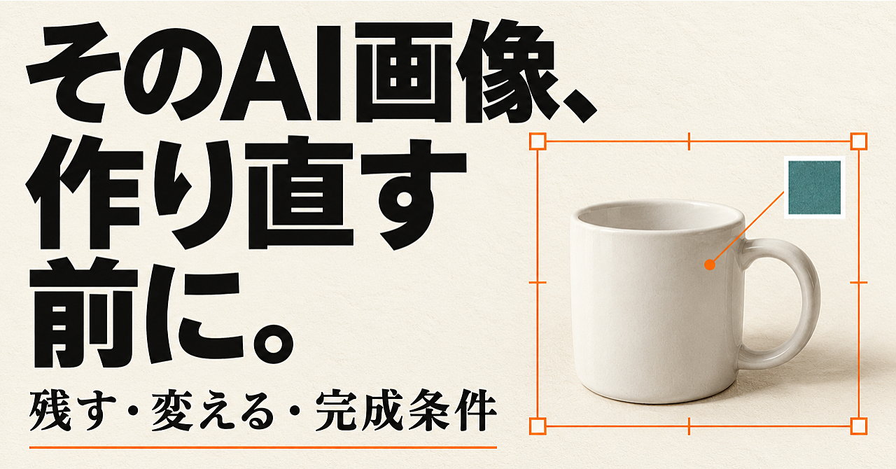 そのAI画像、作り直す前に。顔・構図・文字の「惜しい」を直す修正指示のアイキャッチ画像