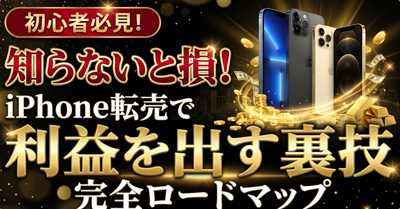 iPhone転売で利益を出す裏技教えます