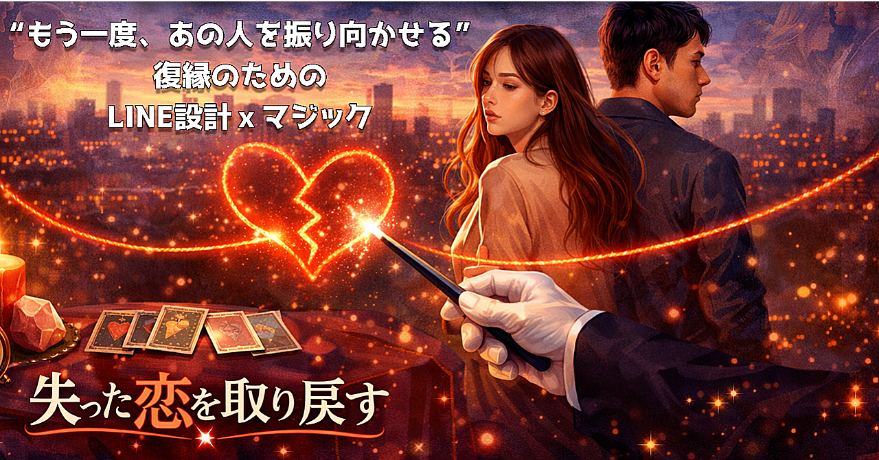 “もう一度、あの人を振り向かせる”復縁のためのLINE設計ｘマジック。