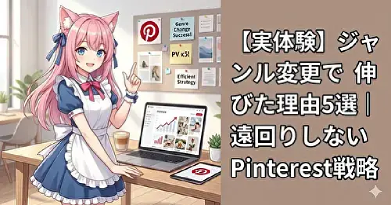 【実体験】ジャンル変更で伸びた理由5選｜遠回りしないPinterest戦略【ピンタレスト 使い方】
