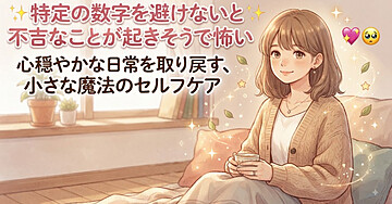✨「特定の数字を避けないと不吉なことが起きそうで怖いあなたへ」心穏やかな日常を取り戻す、小さな魔法のセルフケア 💖🥺