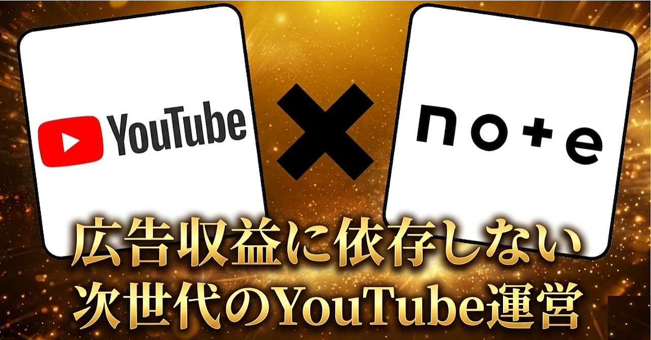 【YouTube×note】「売れ続けるnote」の仕組み作り | 広告収益に依存しない次世代のYouTube運営