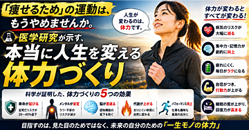 「痩せるため」の運動は、もうやめませんか。医学研究が示す、本当に人生を変える体力づくり