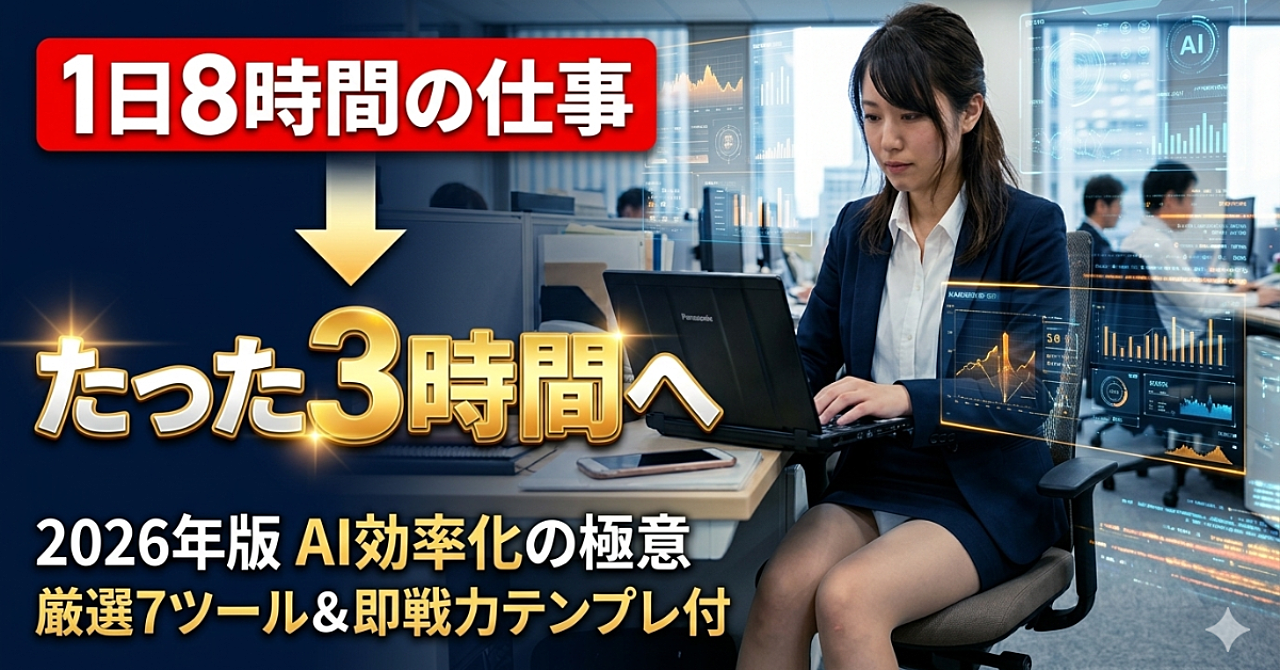 たった7つのAIで仕事の80%が消える？月100時間を生み出す『AI自動化ワークフロー』の衝撃
